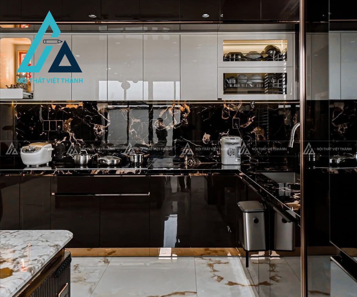 Tủ Bếp Acrylic Kiểu Dáng Đẹp Phù Hợp Mọi Nhà 1