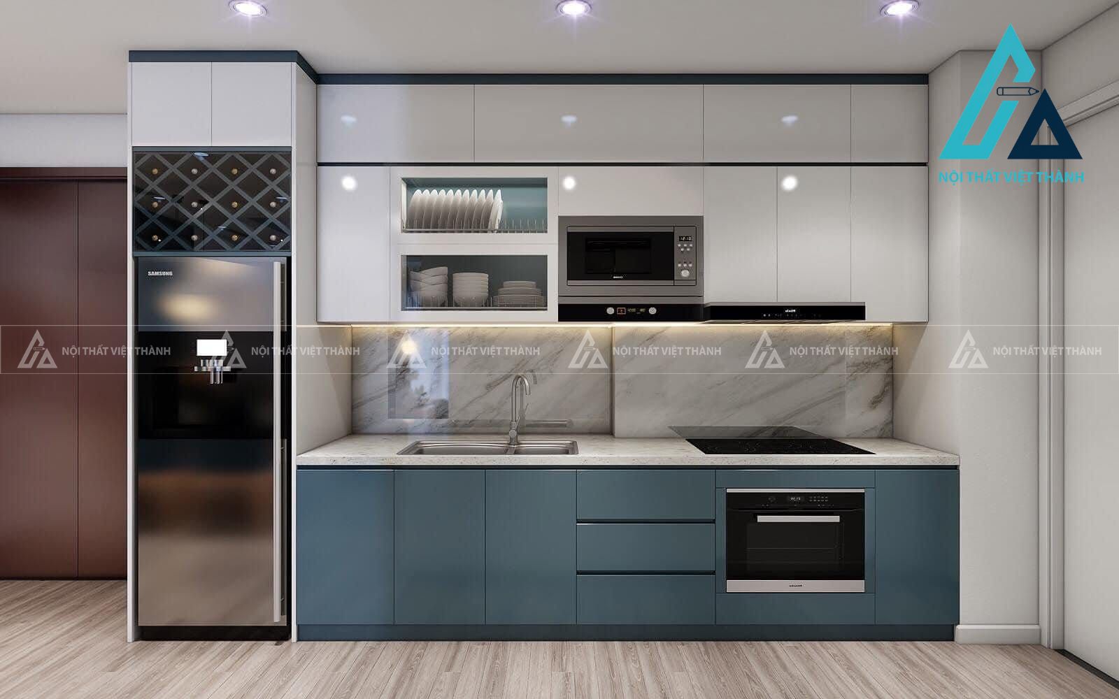 Các chất liệu cấu thành tủ bếp Acrylic phổ biến 