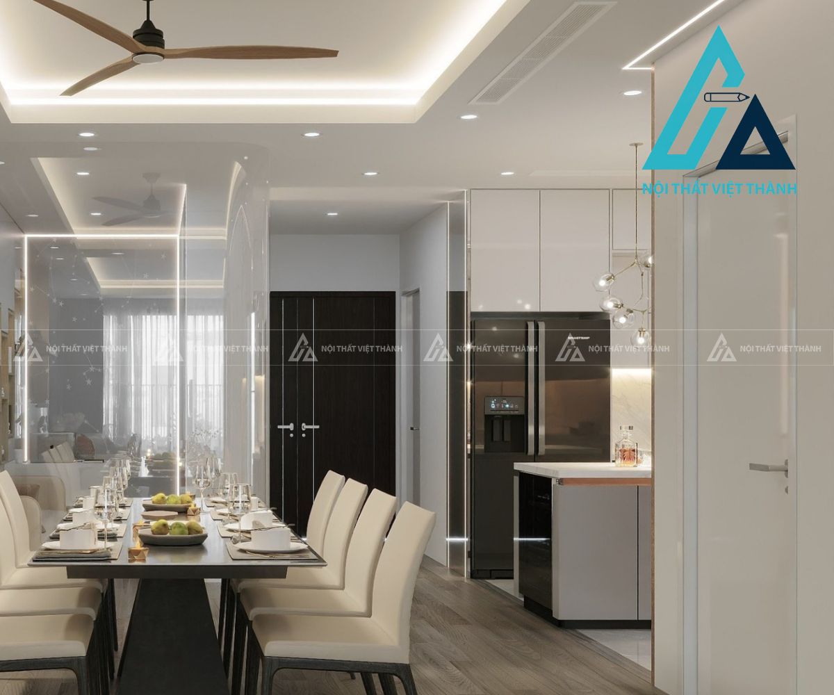 Tủ Bếp Acrylic Hiện Đại Phù Hợp Không Gian Nhỏ