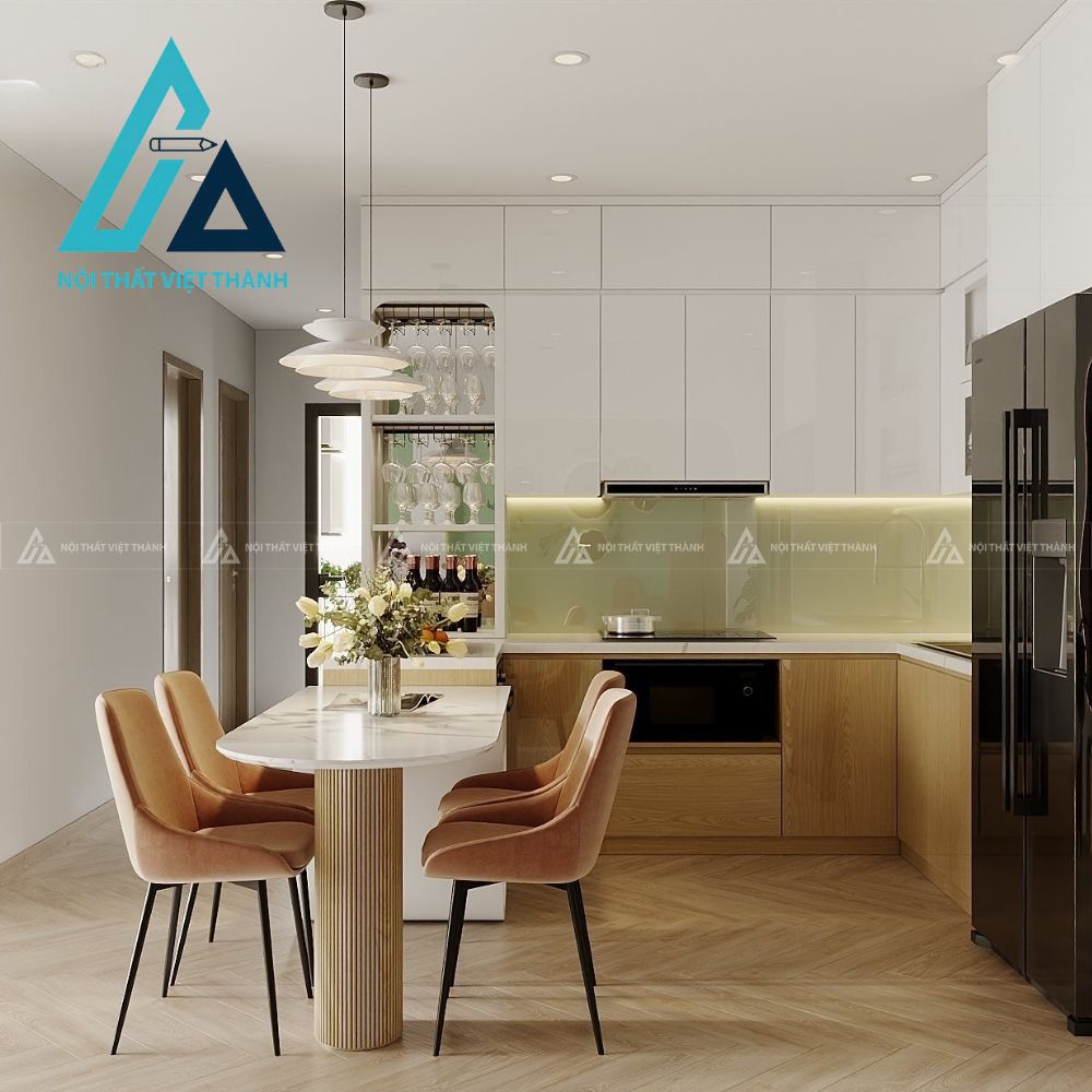 Tủ Bếp Acrylic Sang Trọng Tối Ưu Không Gian Bếp 1