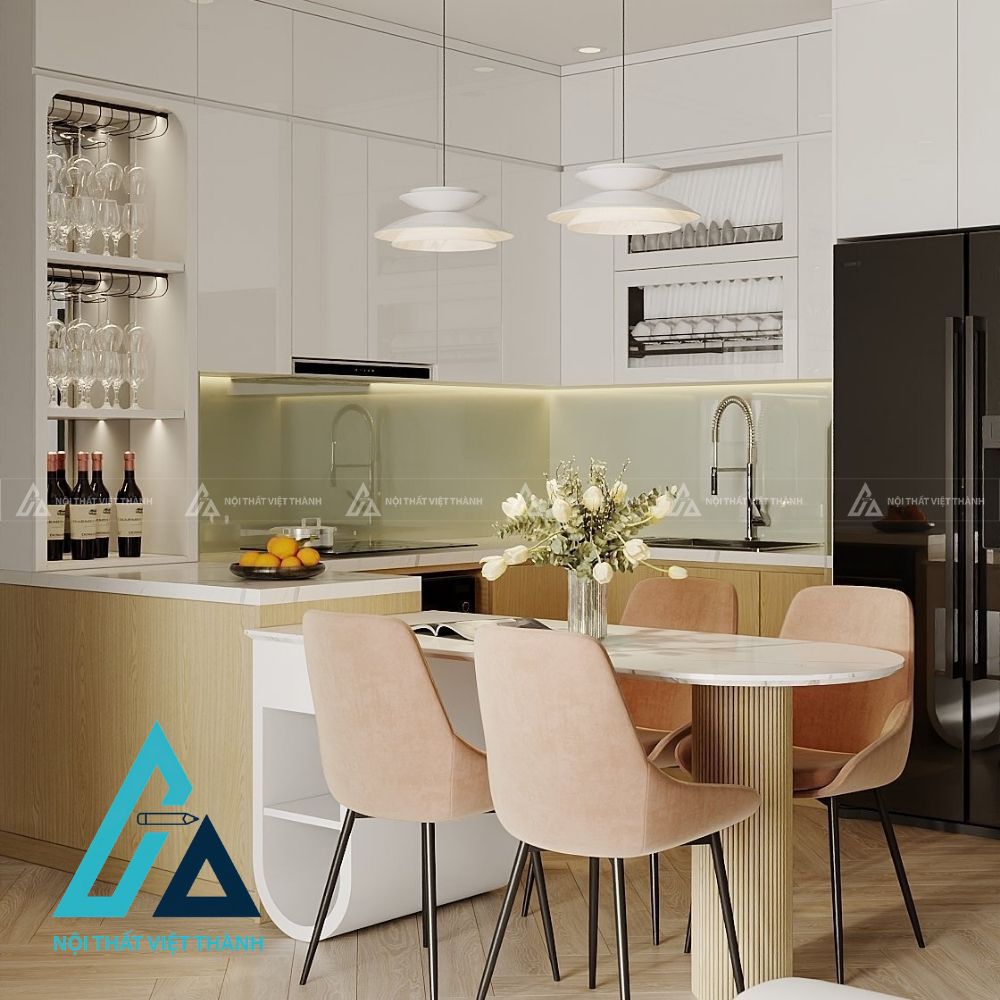 Tủ Bếp Acrylic Sang Trọng Tối Ưu Không Gian Bếp 2