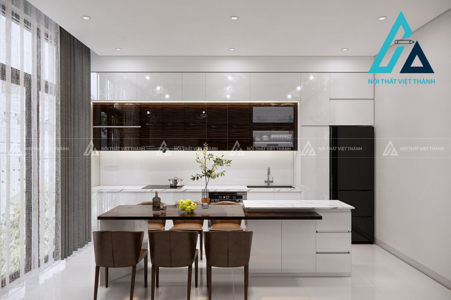 Tủ Bếp Acrylic Cao Cấp Tối Ưu Công Năng Sử Dụng 3