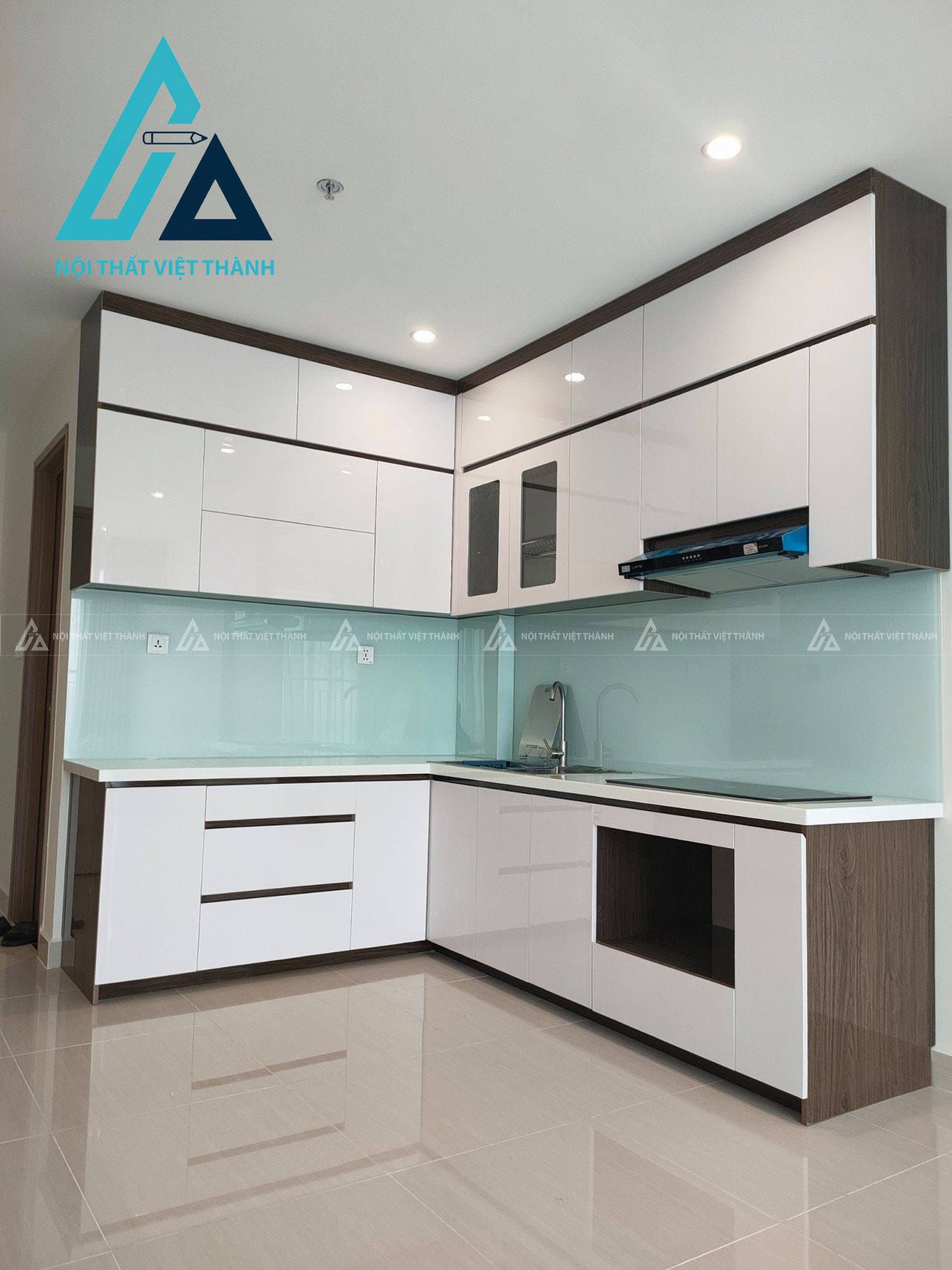 Thiết kế và thi công tủ bếp Acrylic đẹp, chất lượng