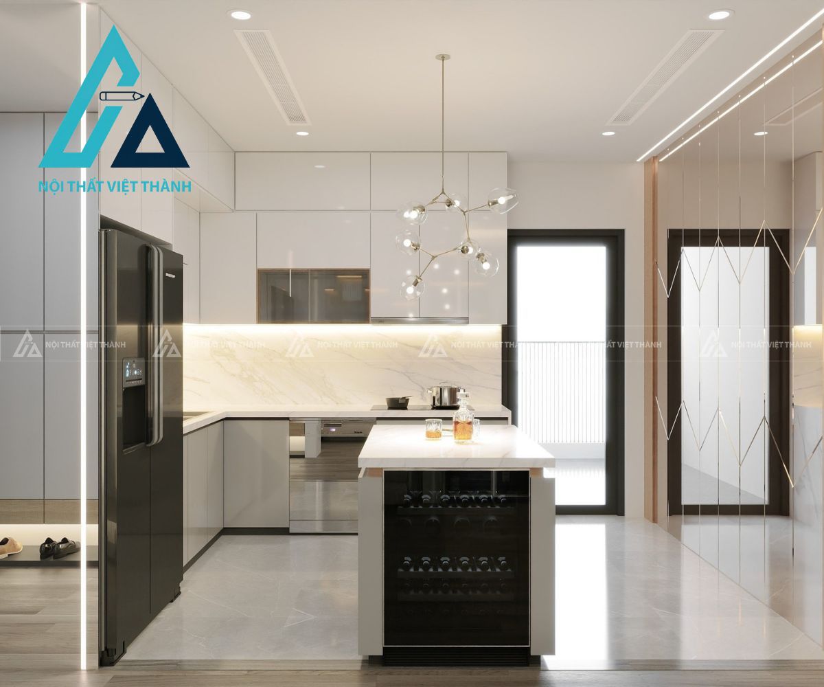 Tủ Bếp Acrylic Hiện Đại Phù Hợp Không Gian Nhỏ 3