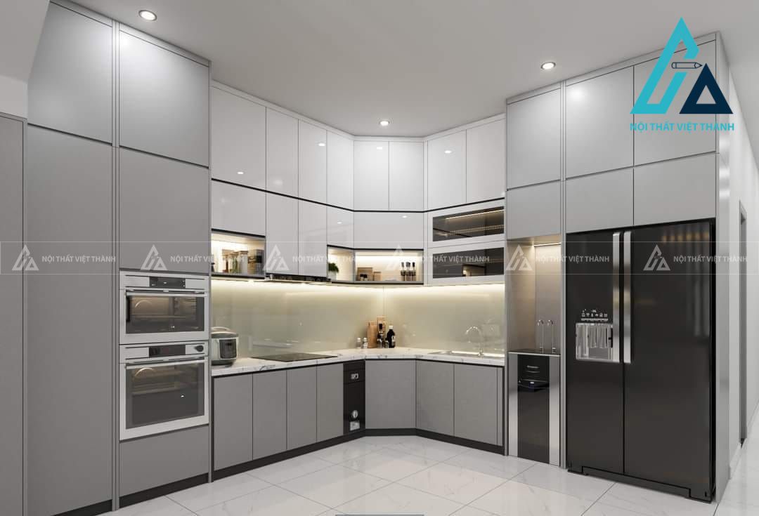 Tủ bếp chưa L hiện đại