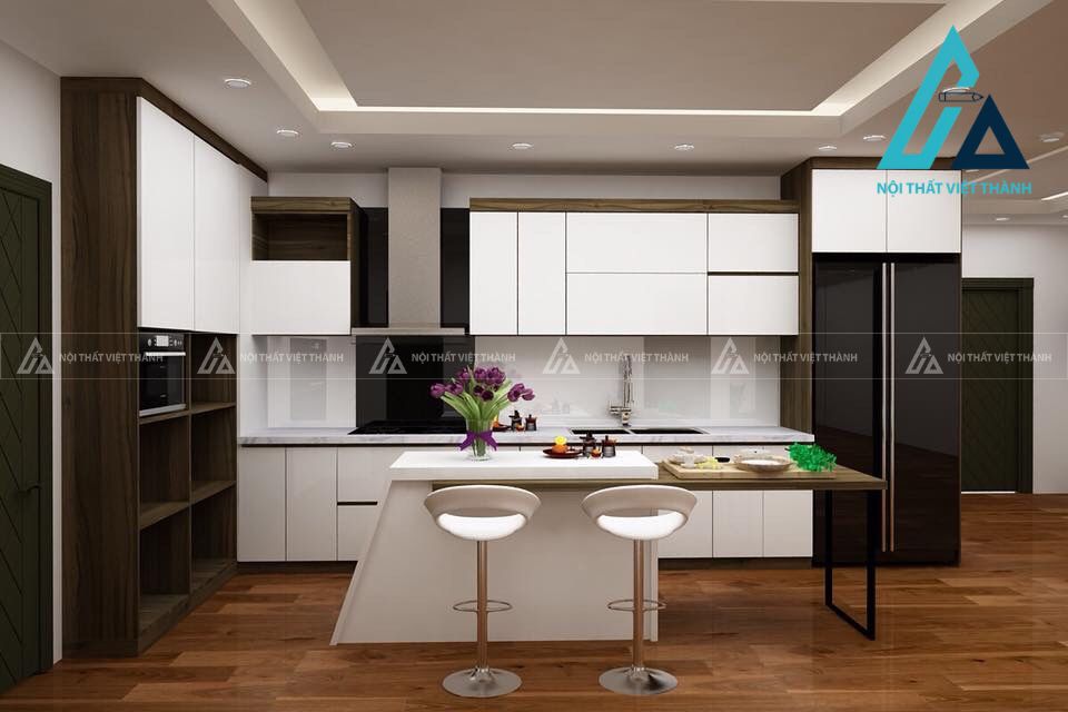 Tủ bếp gỗ công nghiệp duy trì được độ bền ổn định lâu dài