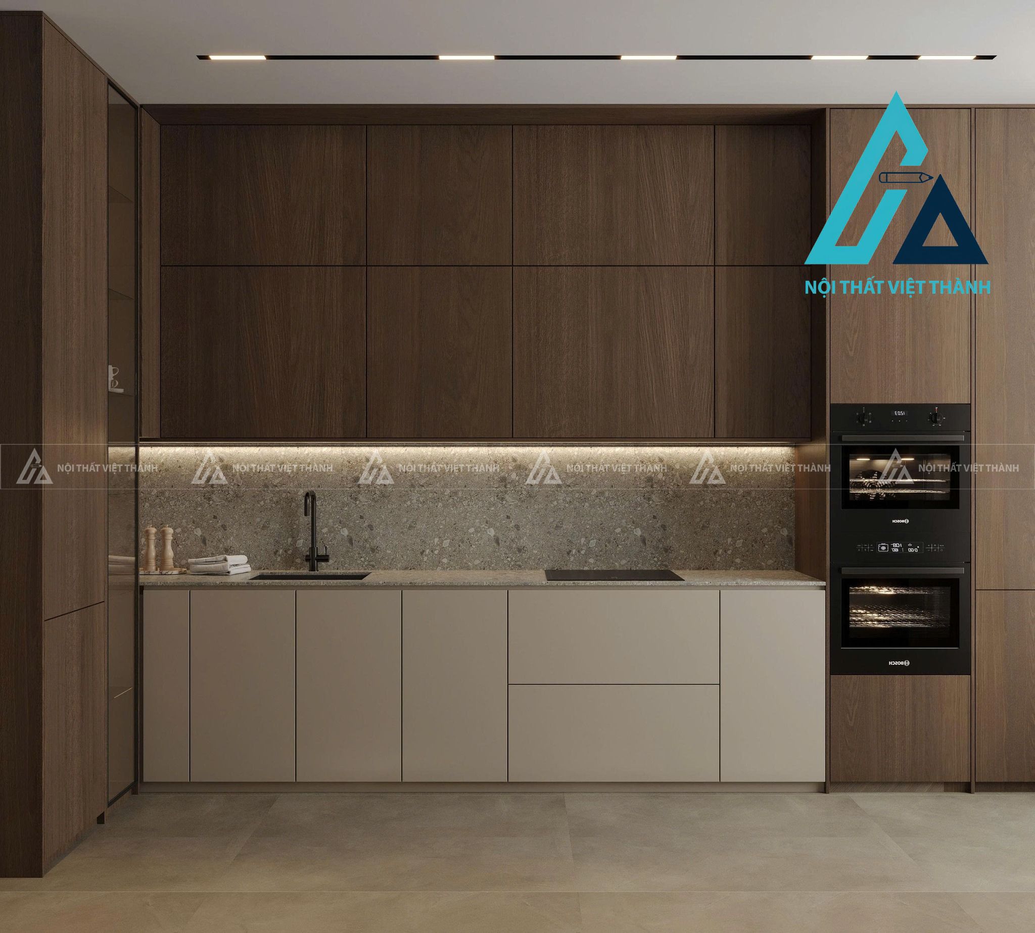 Tủ Bếp MDF Hiện Đại Thiết Kế Khoa Học Tối Ưu Không Gian Bếp