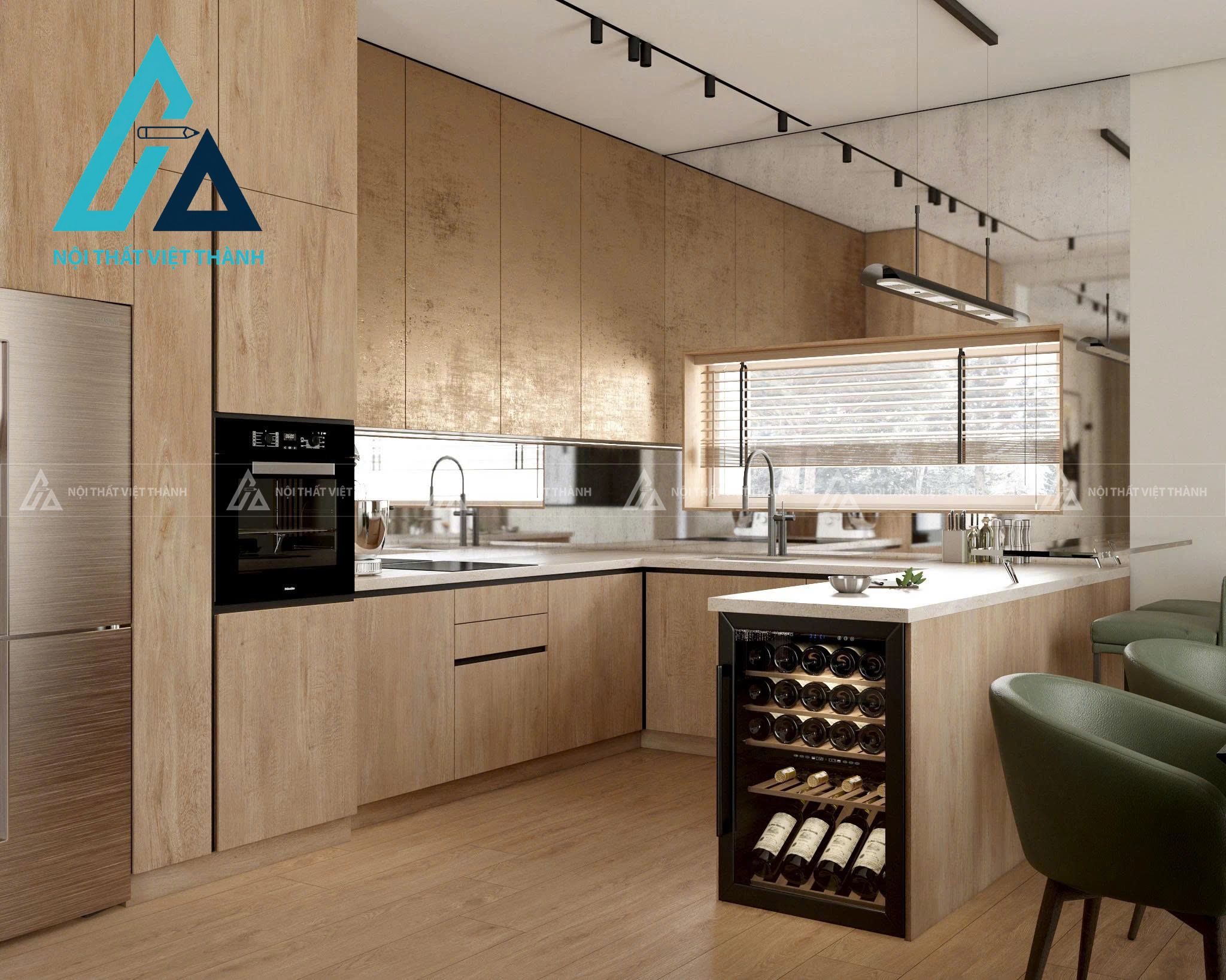 Tủ Bếp MDF Thiết Kế Tối Giản Phù Hợp Mọi Gia Đình 1