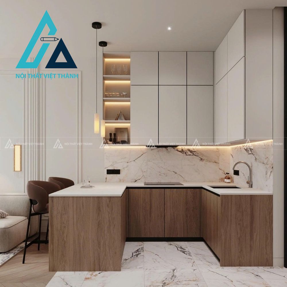 Tủ Bếp MDF Sang Trọng Tăng Giá Trị Không Gian Sống 1