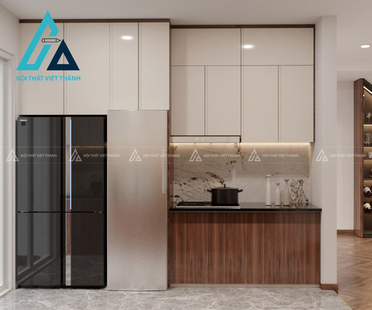 Tủ Bếp MDF Bề Mặt Nhẵn Mịn Mang Lại Vẻ Đẹp Tinh Tế