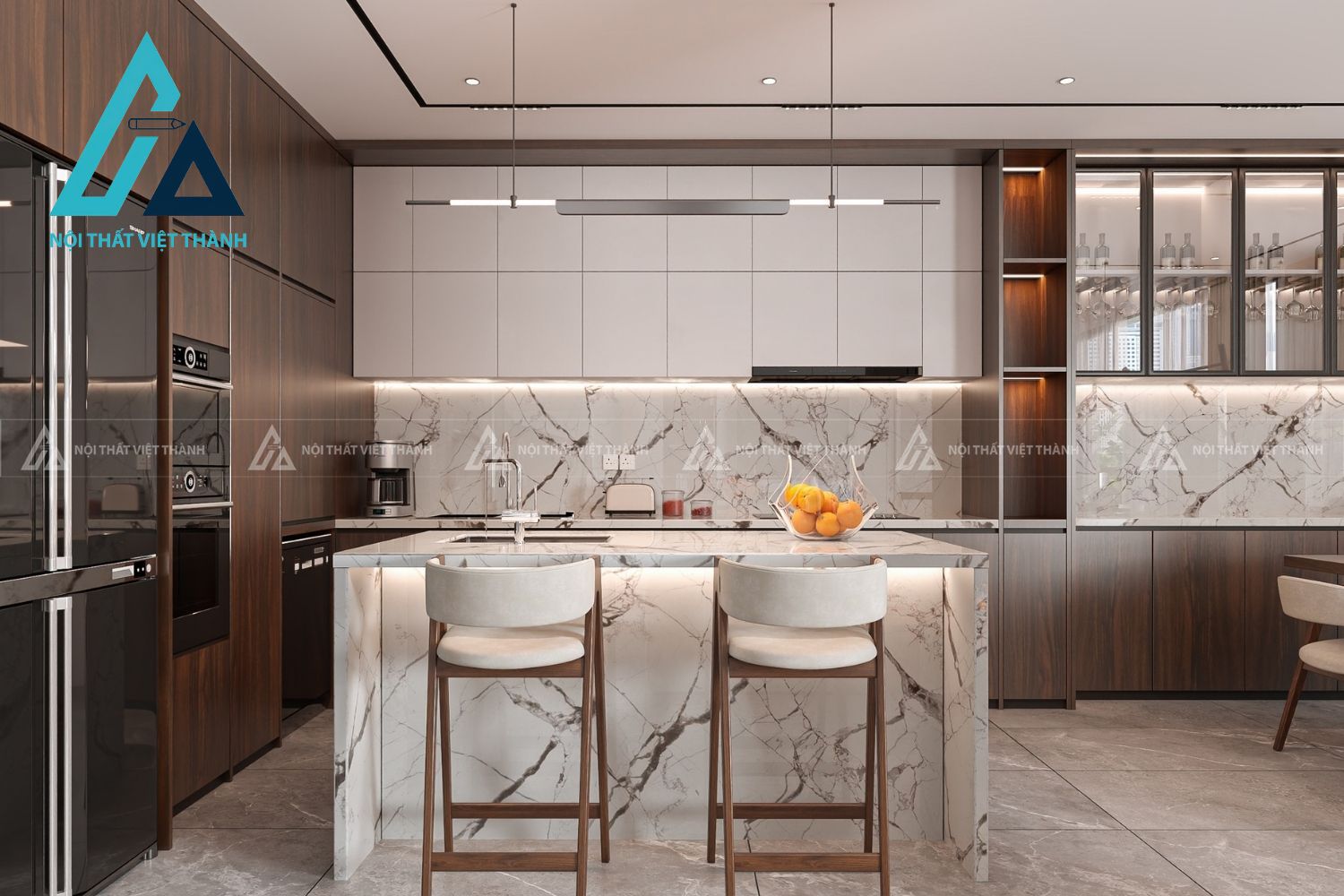 Tủ Bếp MDF Tiện Nghi Phù Hợp Nhiều Không Gian Nhà Ở