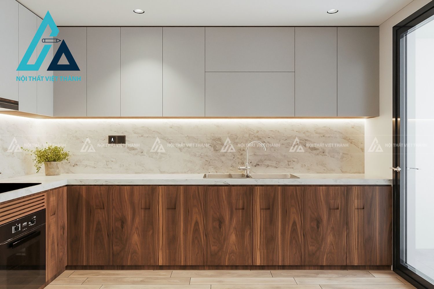 Tủ Bếp MDF Tối Giản Thiết Kế Thông Minh Tăng Tiện Ích Sử Dụng 1