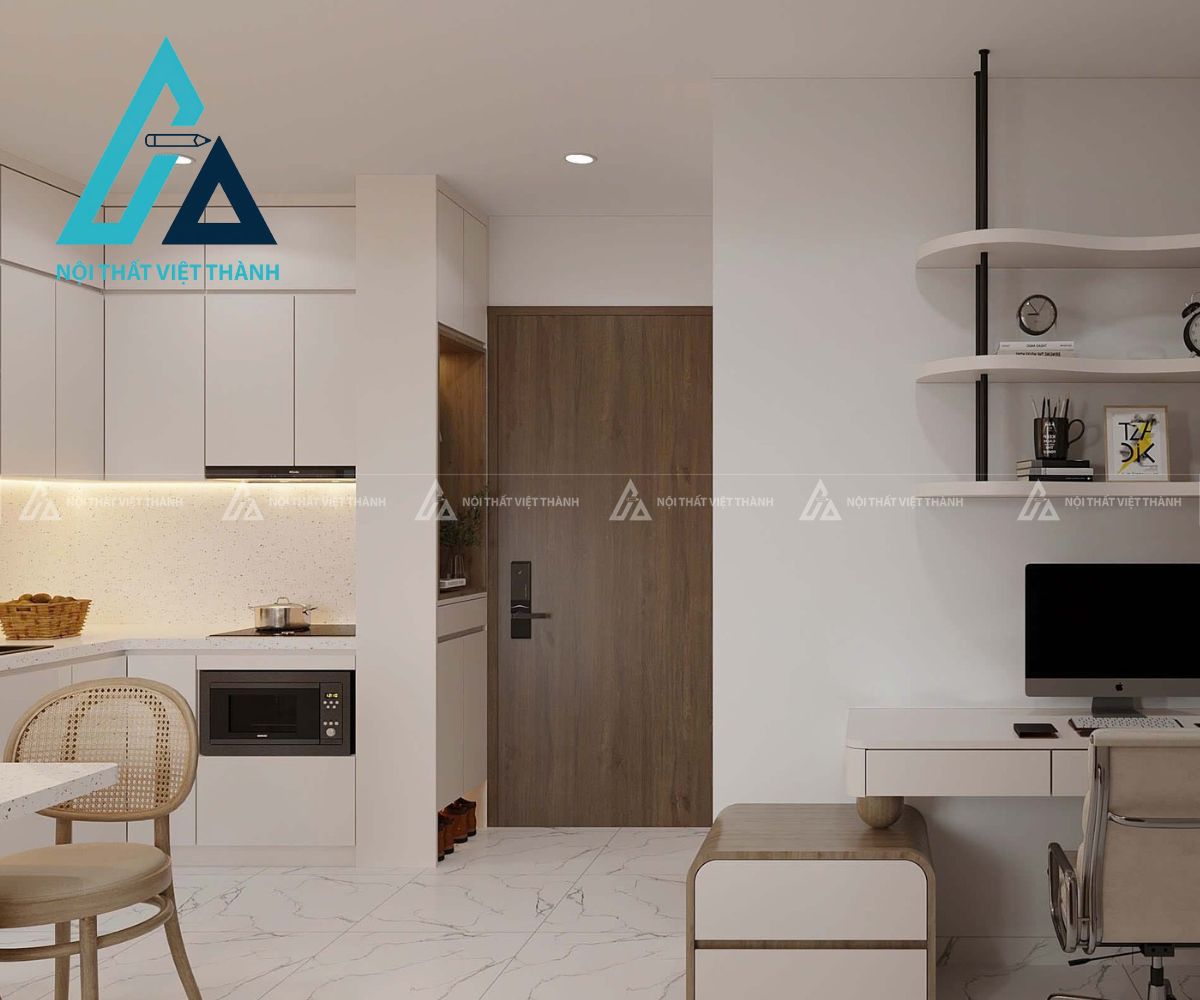 Tủ Bếp MDF Kiểu Dáng Tinh Gọn Phù Hợp Nhiều Không Gian 2