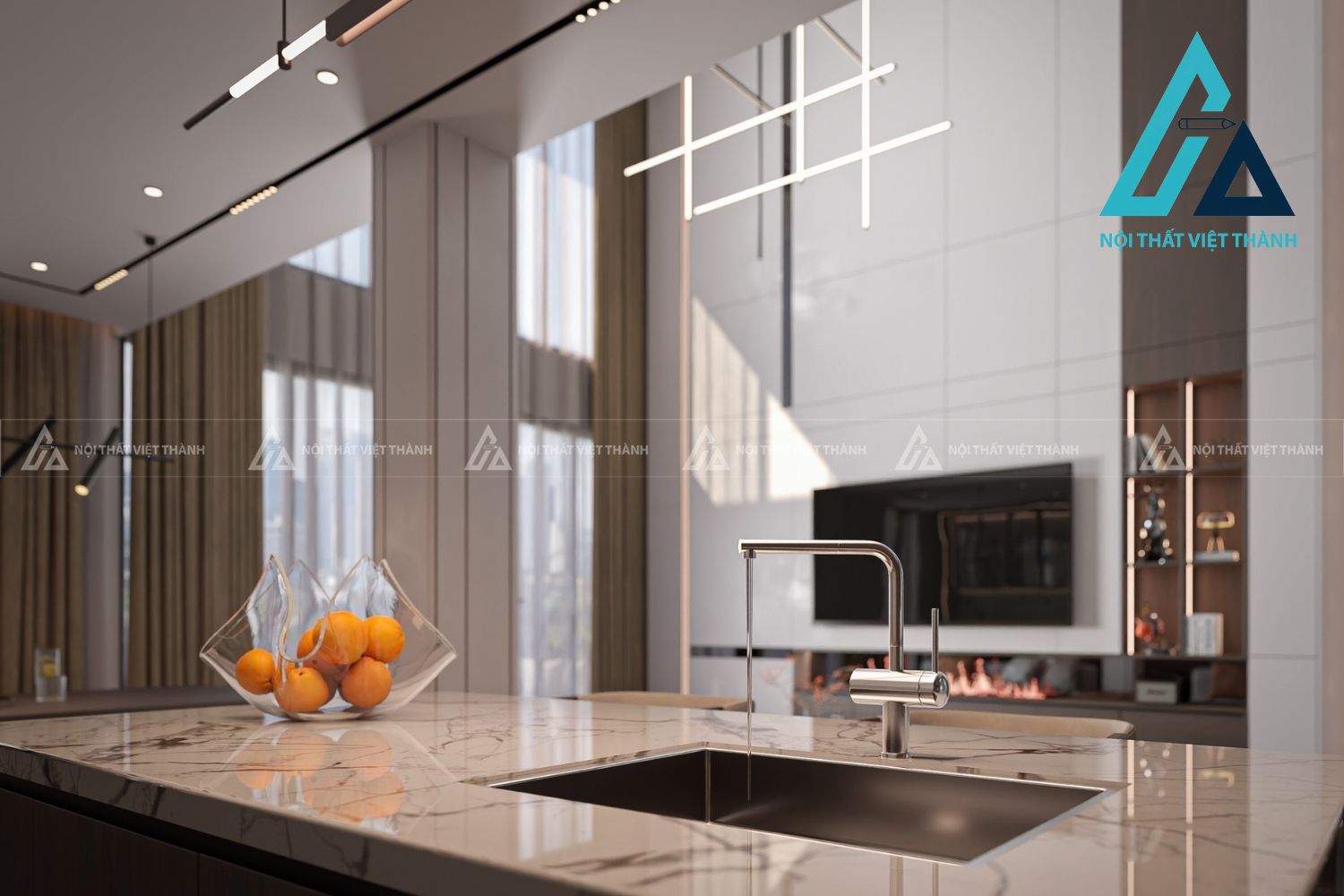 Tủ Bếp MDF Tiện Nghi Phù Hợp Nhiều Không Gian Nhà Ở 1