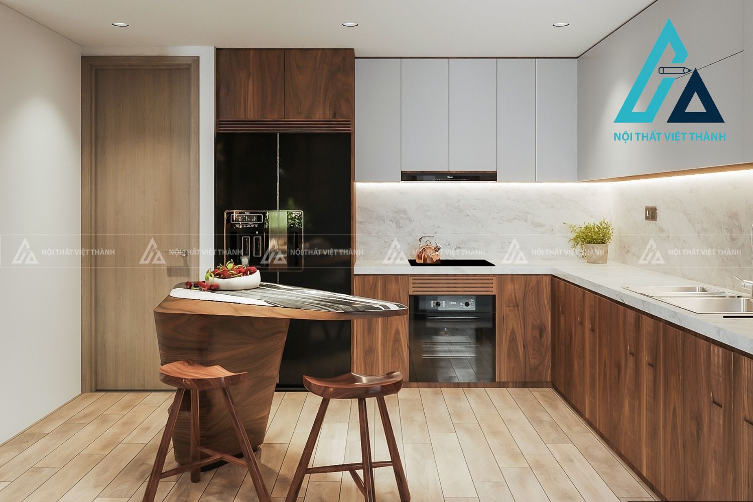 Tủ Bếp MDF Tối Giản Thiết Kế Thông Minh Tăng Tiện Ích Sử Dụng