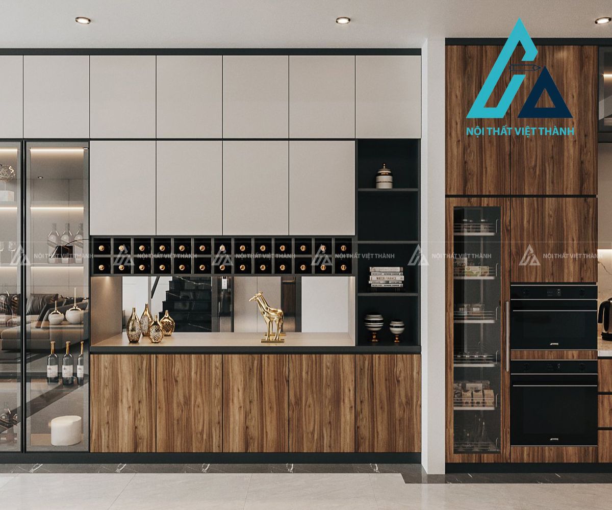 Tủ Bếp MDF Tối Giản Đảm Bảo Tính Thẩm Mỹ 2