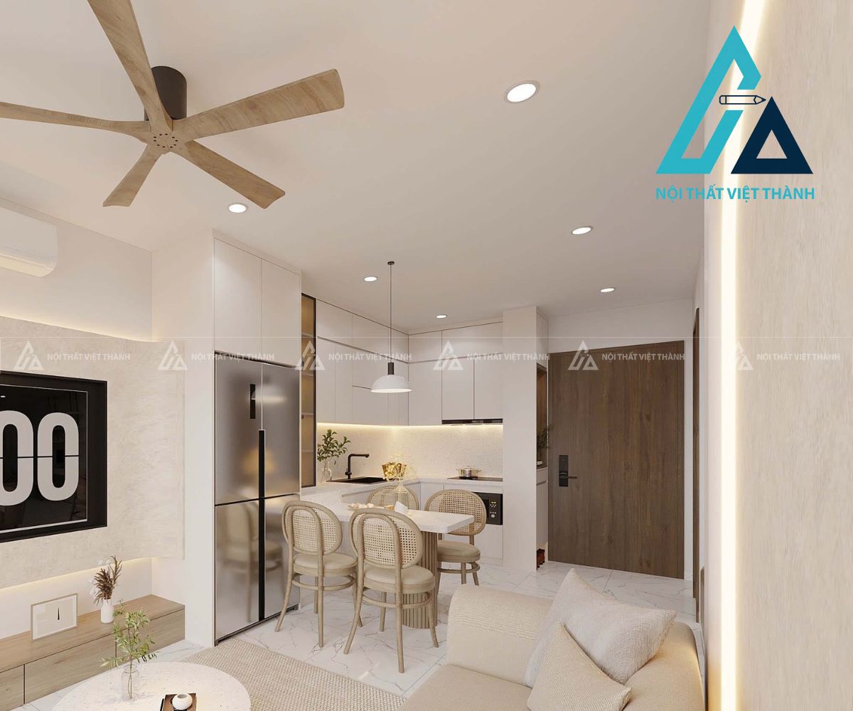 Tủ Bếp MDF Kiểu Dáng Tinh Gọn Phù Hợp Nhiều Không Gian