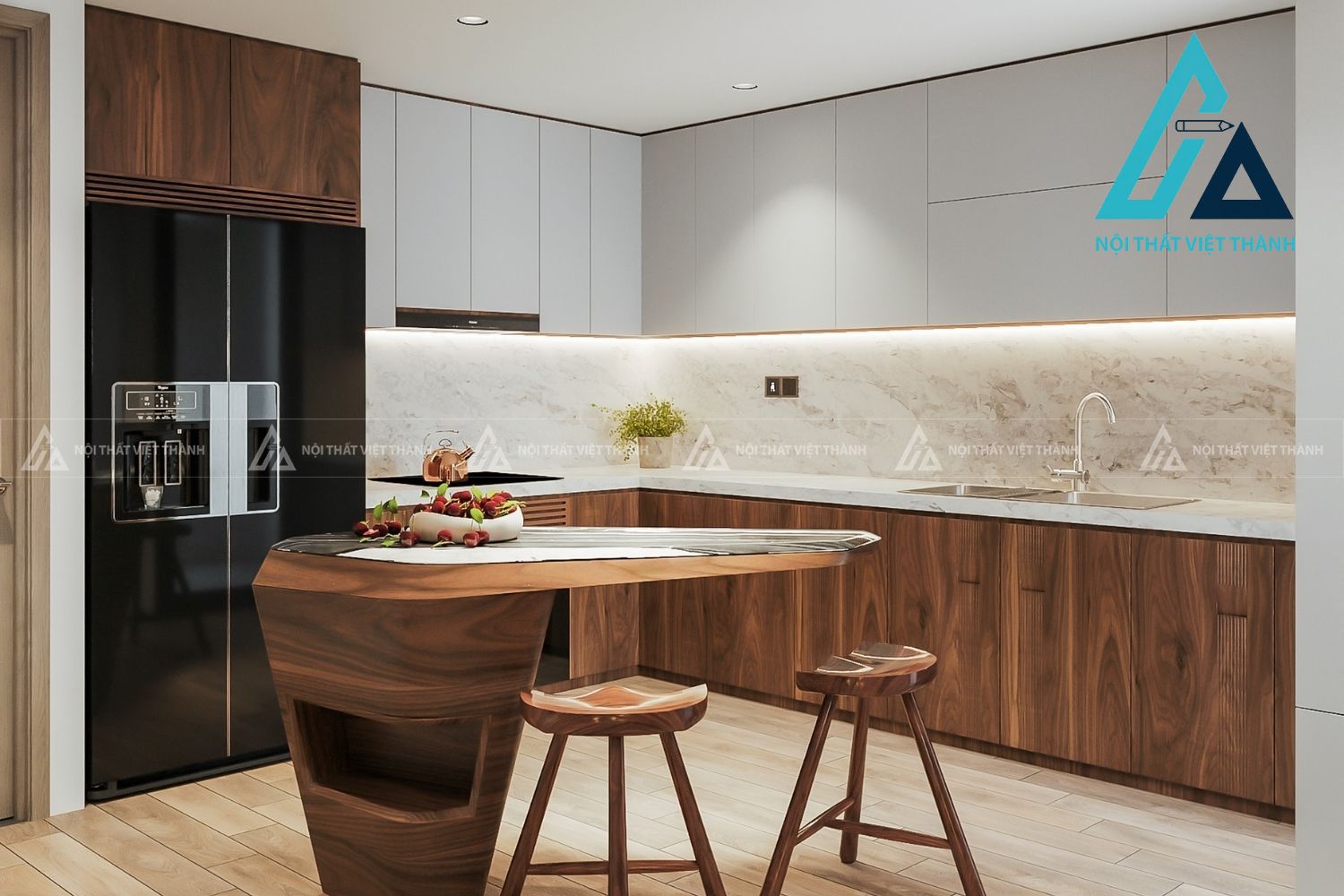 Tủ Bếp MDF Tối Giản Thiết Kế Thông Minh Tăng Tiện Ích Sử Dụng 2