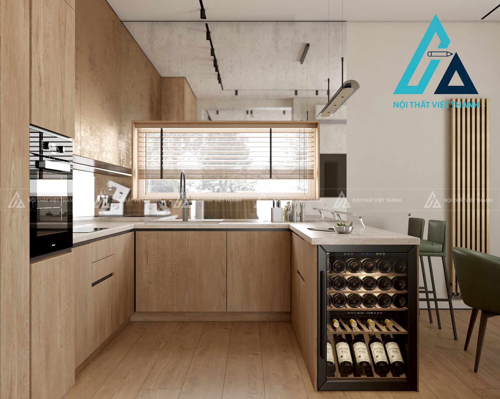 Tủ Bếp MDF Thiết Kế Tối Giản Phù Hợp Mọi Gia Đình 2