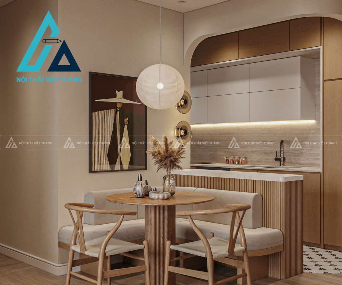 Tủ Bếp MDF Tinh Tế Mang Lại Không Gian Ấm Cúng 2