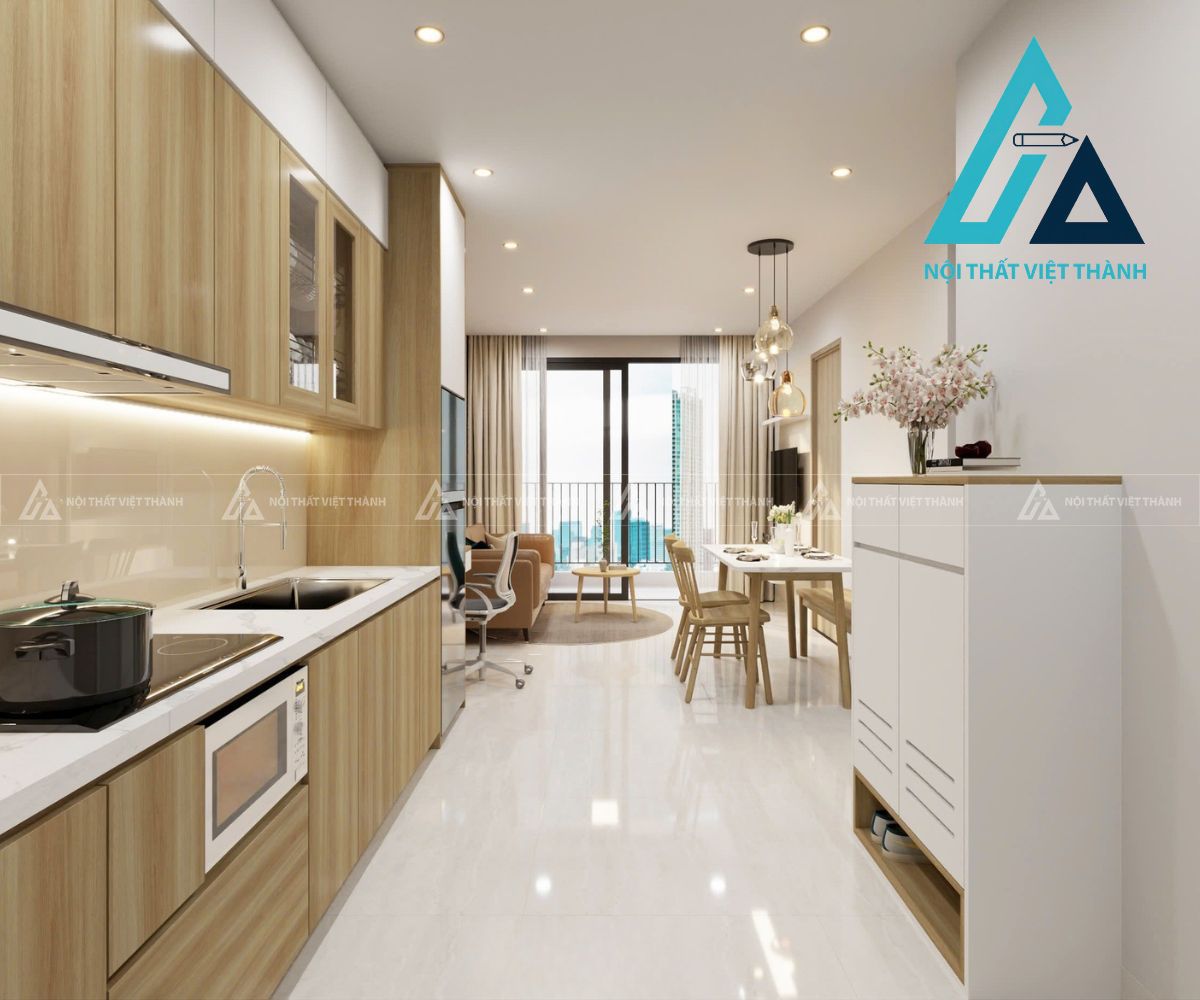 Tủ Bếp MDF Hiện Đại Thiết Kế Tinh Gọn Tiện Nghi 2