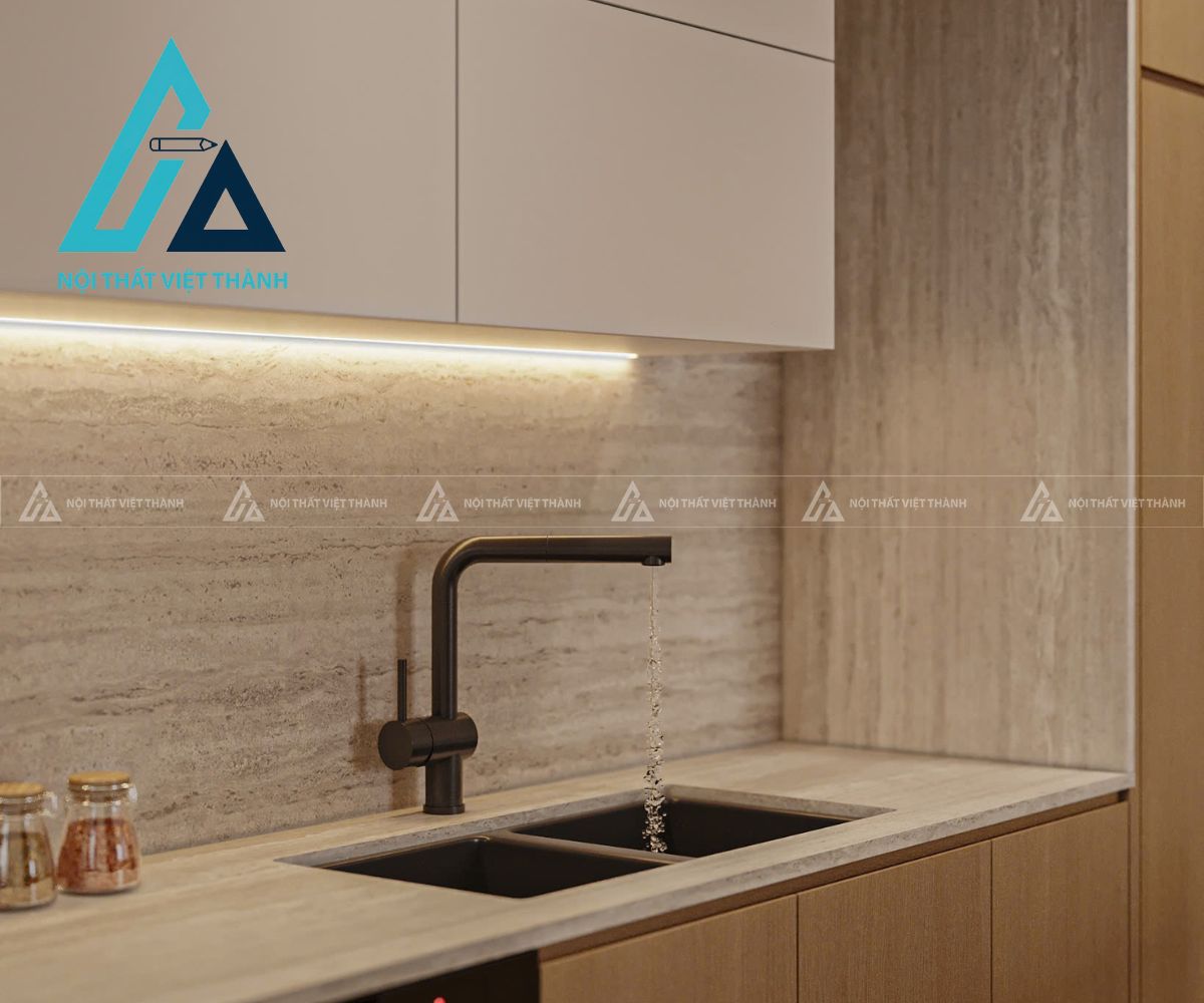 Tủ Bếp MDF Tinh Tế Mang Lại Không Gian Ấm Cúng 3