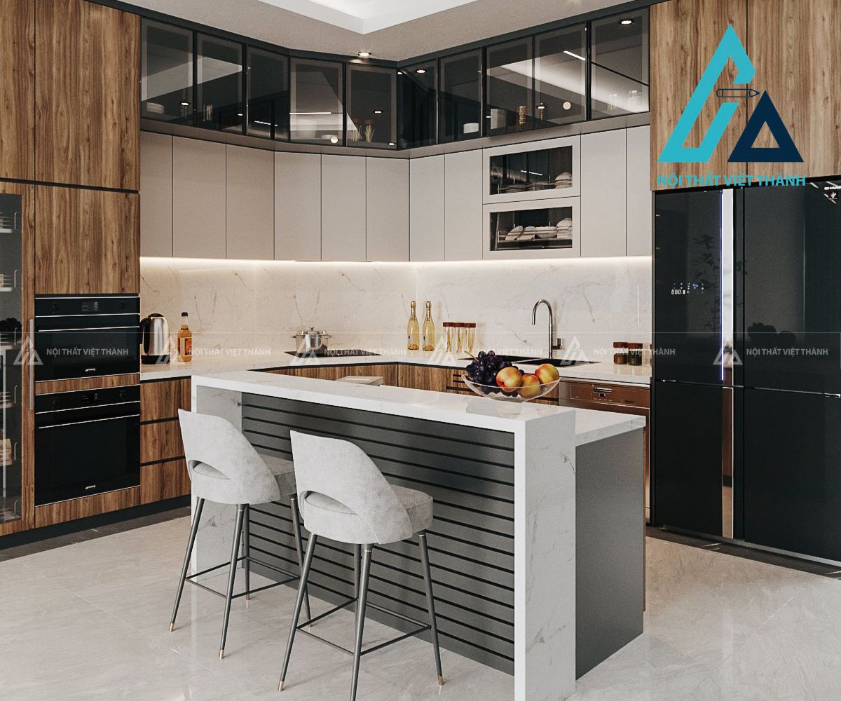 Tủ Bếp MDF Tối Giản Đảm Bảo Tính Thẩm Mỹ 3