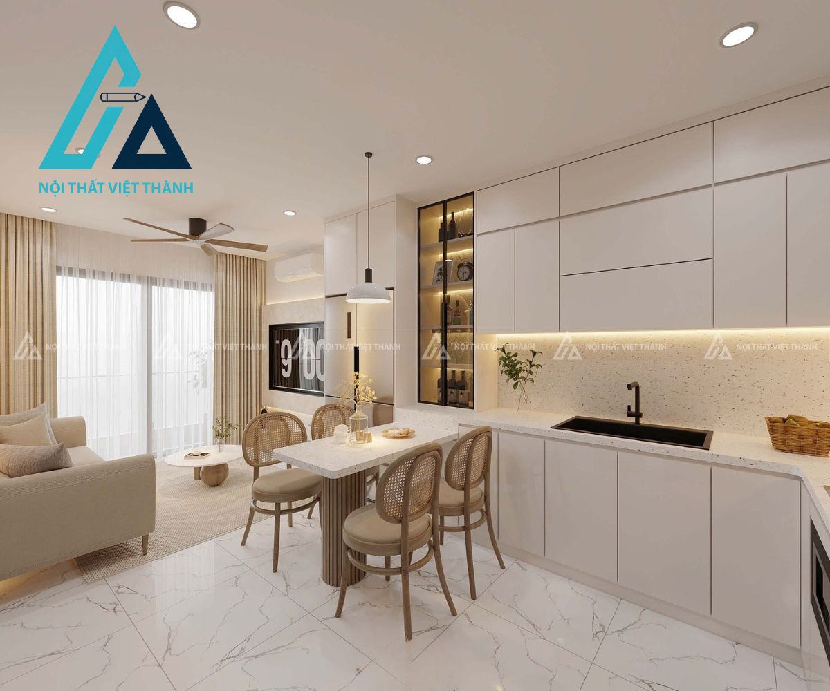 Tủ Bếp MDF Kiểu Dáng Tinh Gọn Phù Hợp Nhiều Không Gian 3