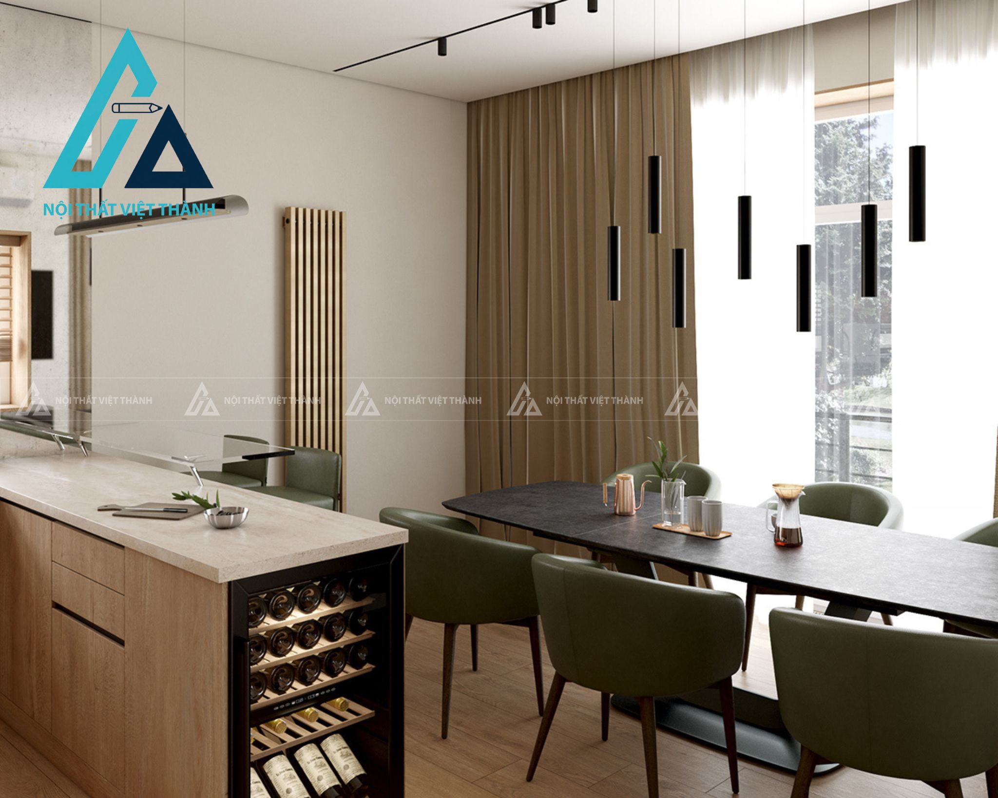 Tủ Bếp MDF Thiết Kế Tối Giản Phù Hợp Mọi Gia Đình 3