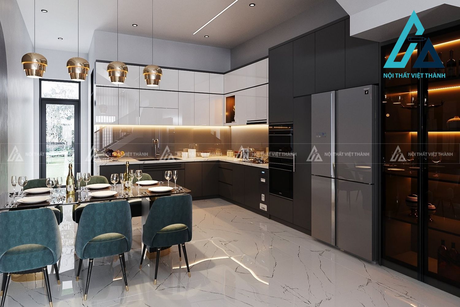 Tủ Bếp MDF Tinh Gọn Mang Lại Sự Gọn Gàng Ngăn Nắp 3