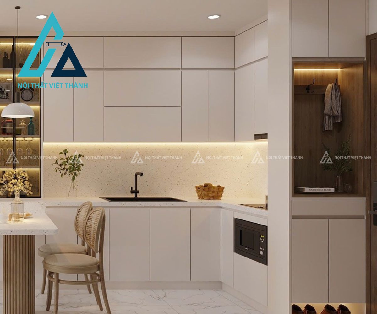 Tủ Bếp MDF Kiểu Dáng Tinh Gọn Phù Hợp Nhiều Không Gian 4