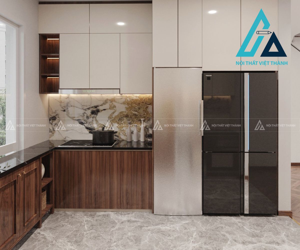 Tủ Bếp MDF Bề Mặt Nhẵn Mịn Mang Lại Vẻ Đẹp Tinh Tế 4