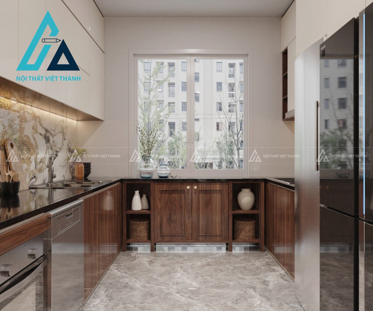 Tủ Bếp MDF Bề Mặt Nhẵn Mịn Mang Lại Vẻ Đẹp Tinh Tế 5