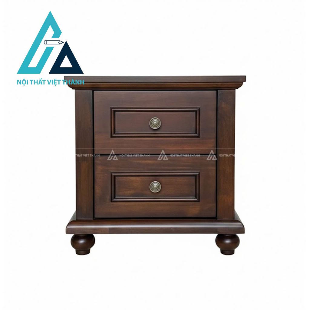 Tủ đầu giường gỗ nâu tự nhiên