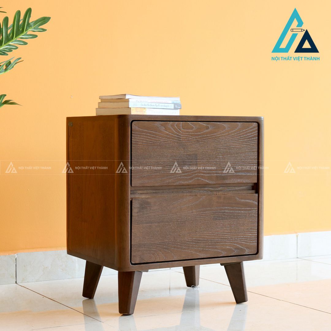 Tủ đầu giường gỗ nâu cao cấp