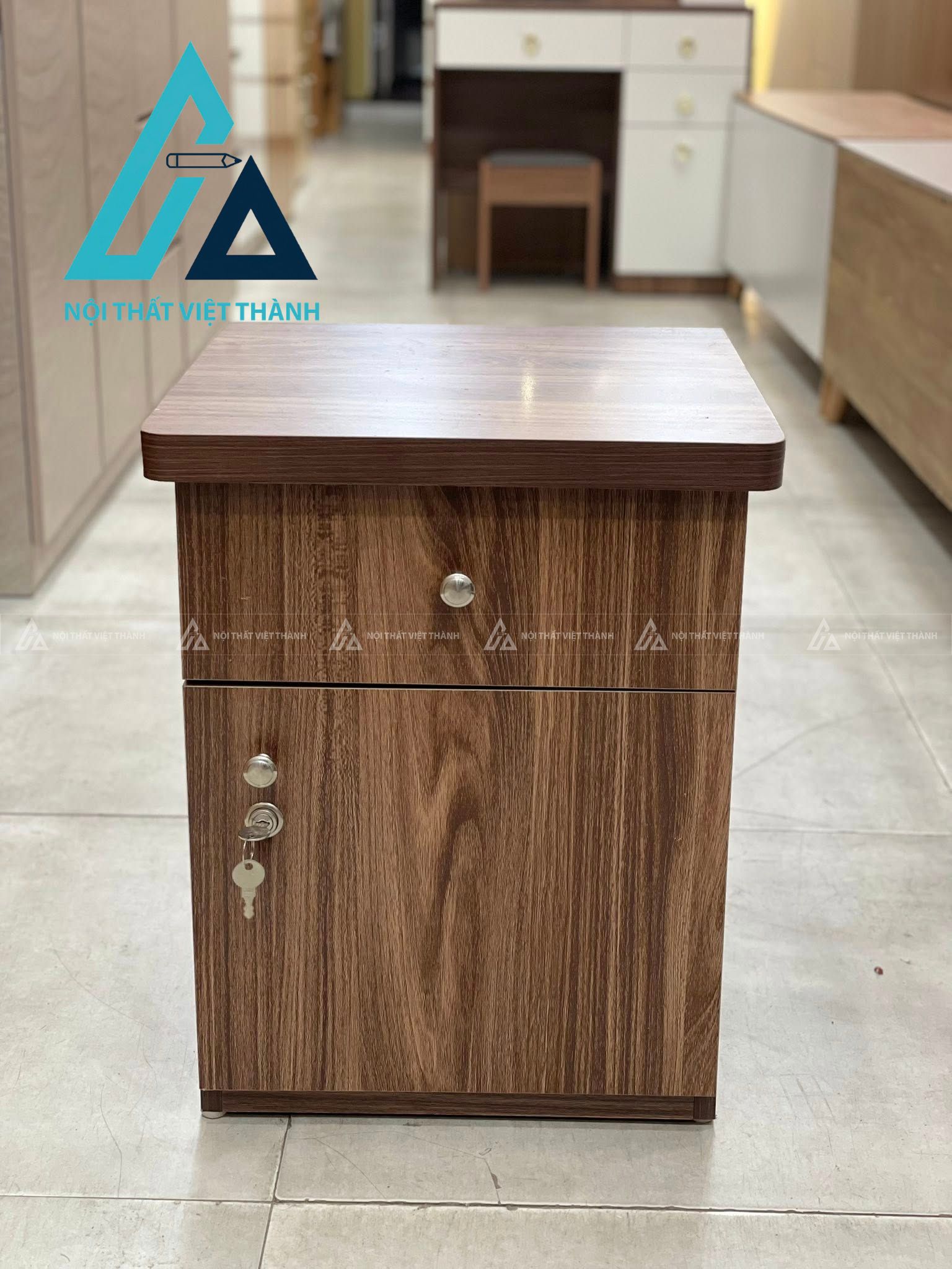 Tủ đầu giường vân gỗ nâu