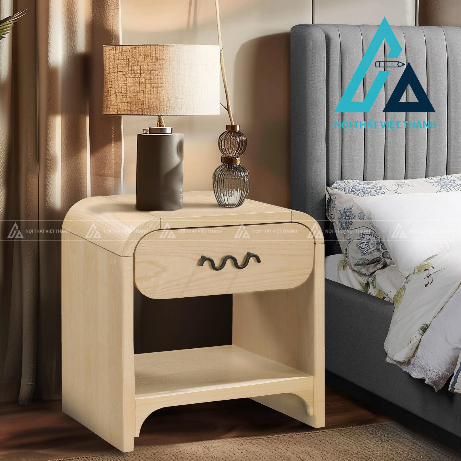 Tủ đầu giường vân gỗ trắng