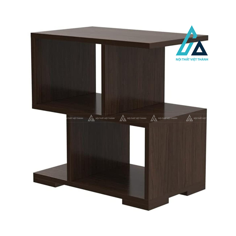 Tủ đầu giường MDF dáng chữ S vân gỗ hiện đại nhỏ gọn đa năng 1