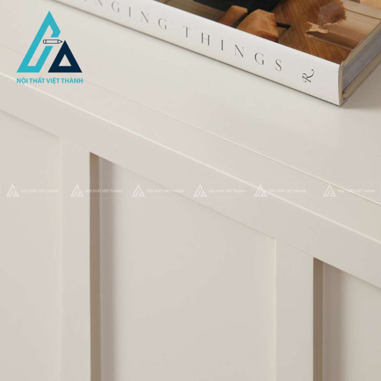 Tủ đầu giường MDF màu be phong cách Japandi hiện đại tối giản 4