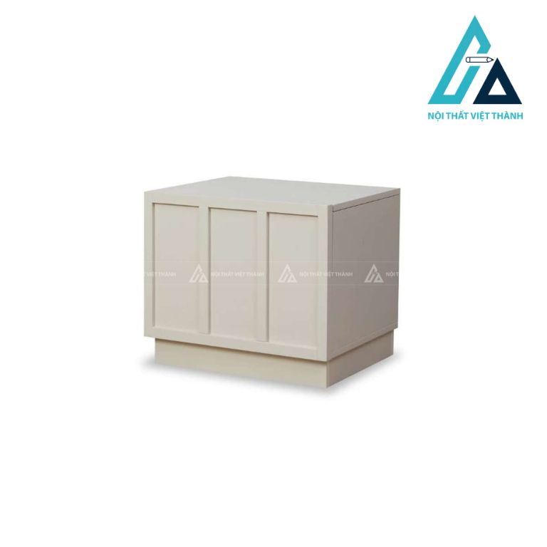 Tủ đầu giường MDF màu be phong cách Japandi hiện đại tối giản 5