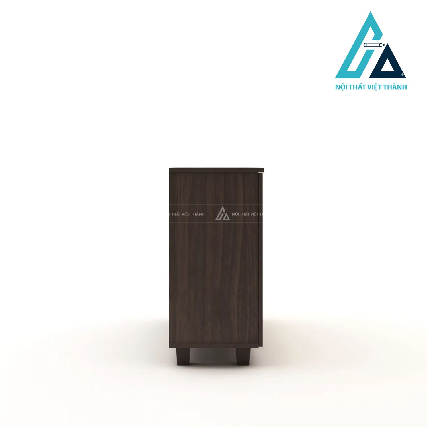 Tủ giày MDF 3 cánh phối màu vàng nâu hiện đại có cánh nan thoáng khí 3