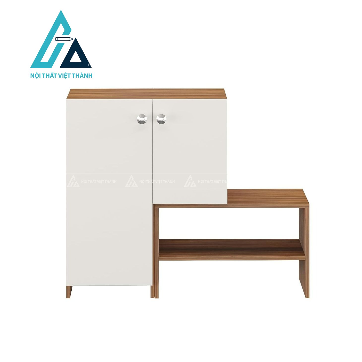 Tủ giày MDF 7 tầng phối vân gỗ và trắng hiện đại đa năng tiện dụng 5