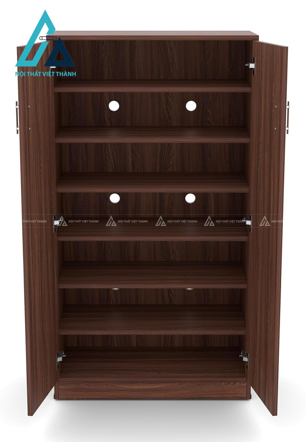Tủ giày MDF 7 tầng vân gỗ óc chó hiện đại cánh kín lưu trữ lớn 5