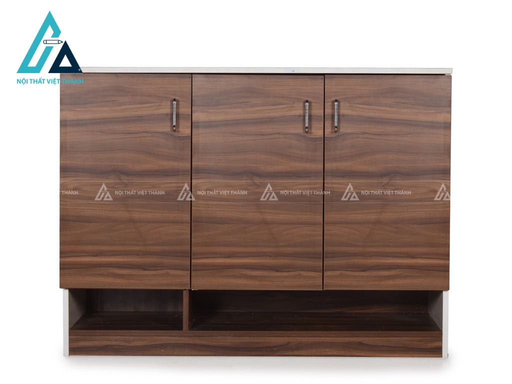 Tủ giày MDF màu óc chó hiện đại thiết kế tối giản sang trọng 1