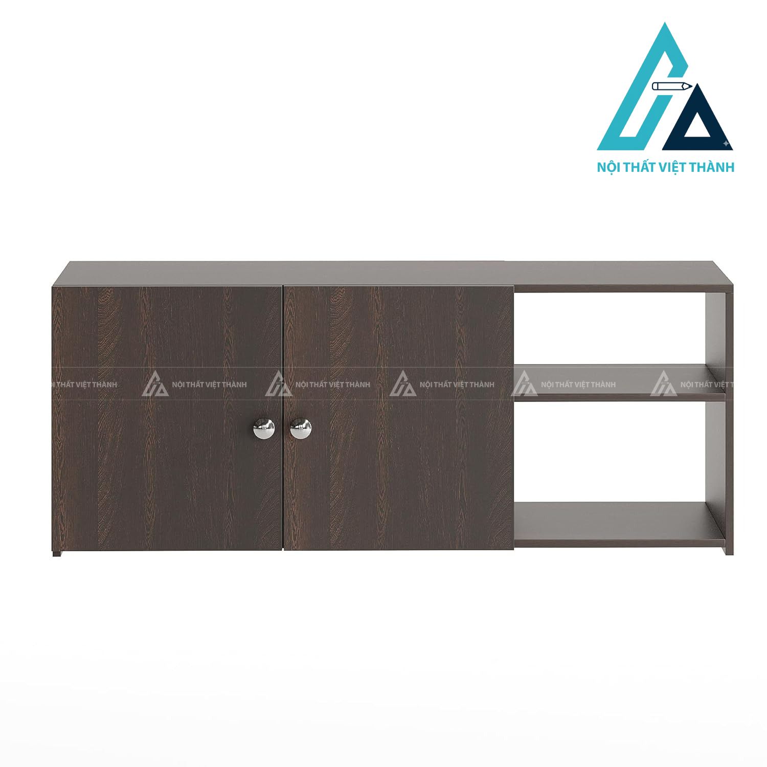 Tủ giày MDF vân gỗ Wenge hiện đại đa năng có kệ mở tiện lợi 5