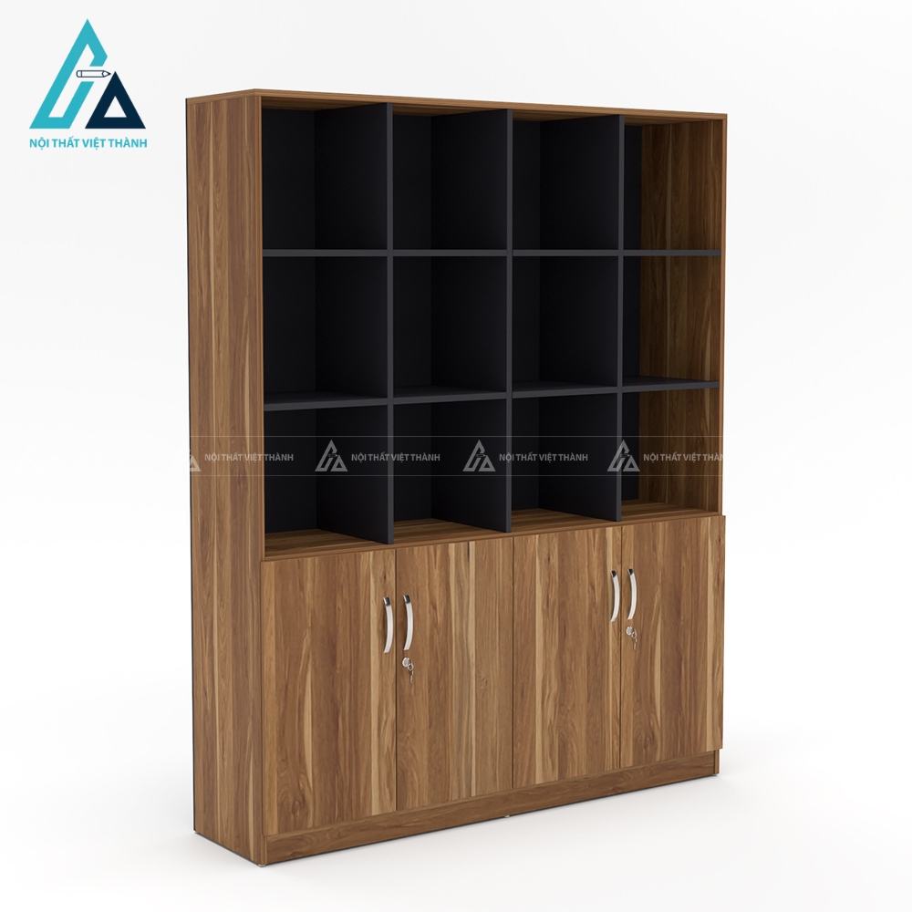 Kệ gỗ đựng hồ sơ nhiều ngăn thiết kế hiện đại cho văn phòng