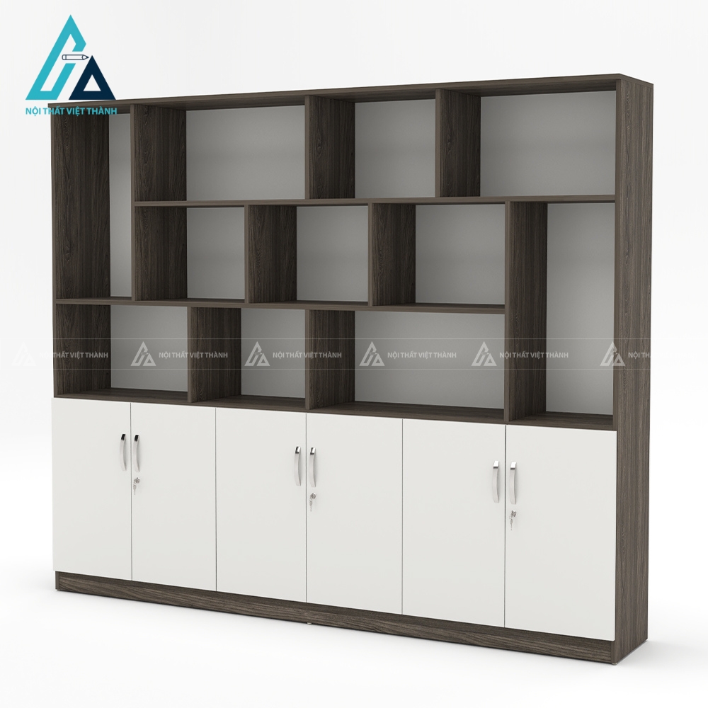 Tủ kệ tài liệu nhiều ngăn thiết kế bất đối xứng tinh tế 1