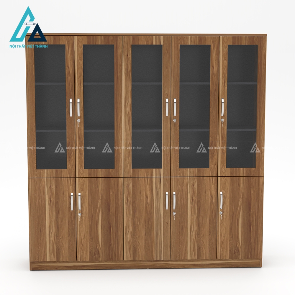 Tủ văn phòng hiện đại màu vàng vân gỗ sồi sang trọng 1