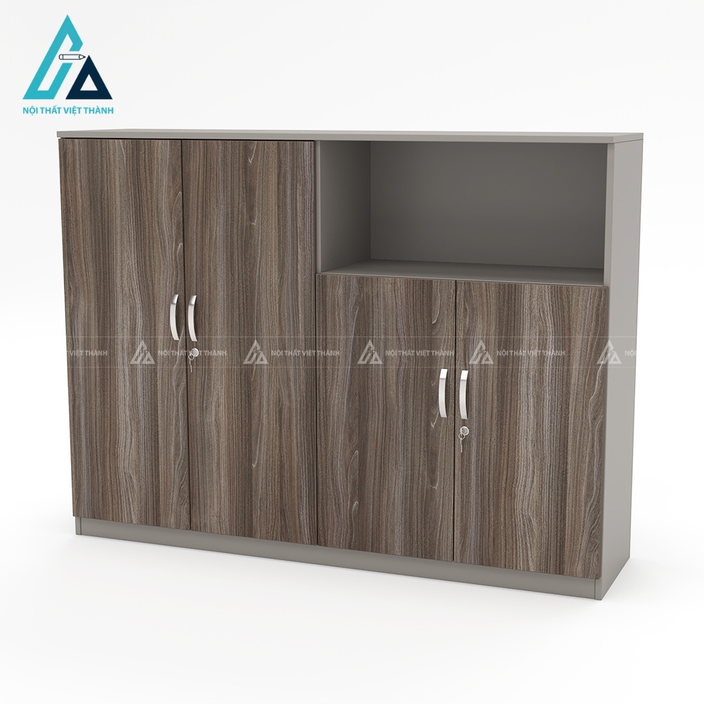 Tủ hồ sơ 4 cánh thấp thiết kế lệch tầng độc đáo 2
