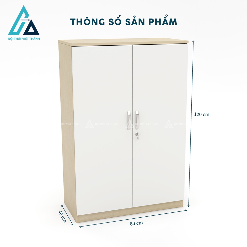 Tủ tài liệu 2 cánh gỗ có khóa bảo mật cao cấp 3